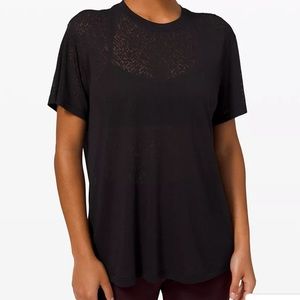 Lululemon All Yours Burnout Tee Black Size 10 🖤